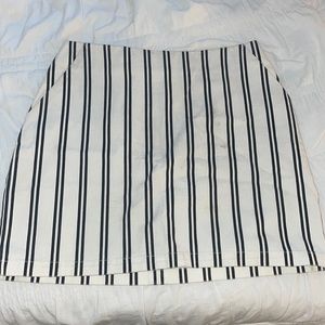 Stripped mini skirt
